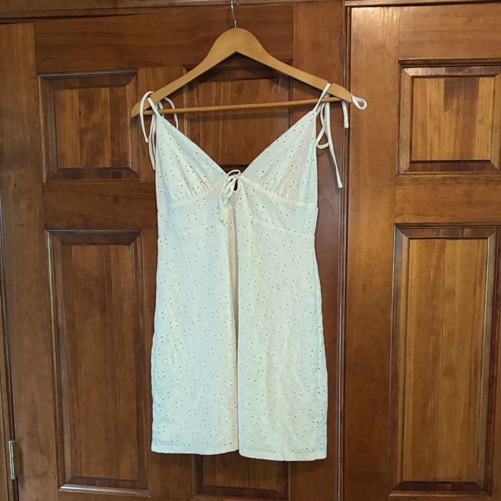 H&M White Eyelet Mini Dress